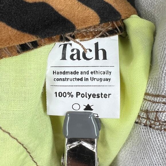 TACH CLOTHING Rumba Velvet Pants Womens Small Tiger Print High Rise Tapered Leg - Picture 12 of 16